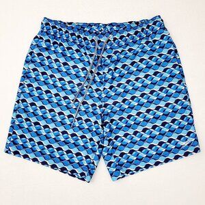 SPEEDO Mens Size M Blue Swim Trunks Board Shorts Mesh Lined 3 Pockets Swimming